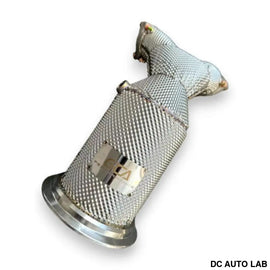 2018-2024 Audi SQ5 Downpipe | B9/B9.5 SQ5 - Yes Heat Shield / Racing Downpipe (No Cat) - Auto Parts