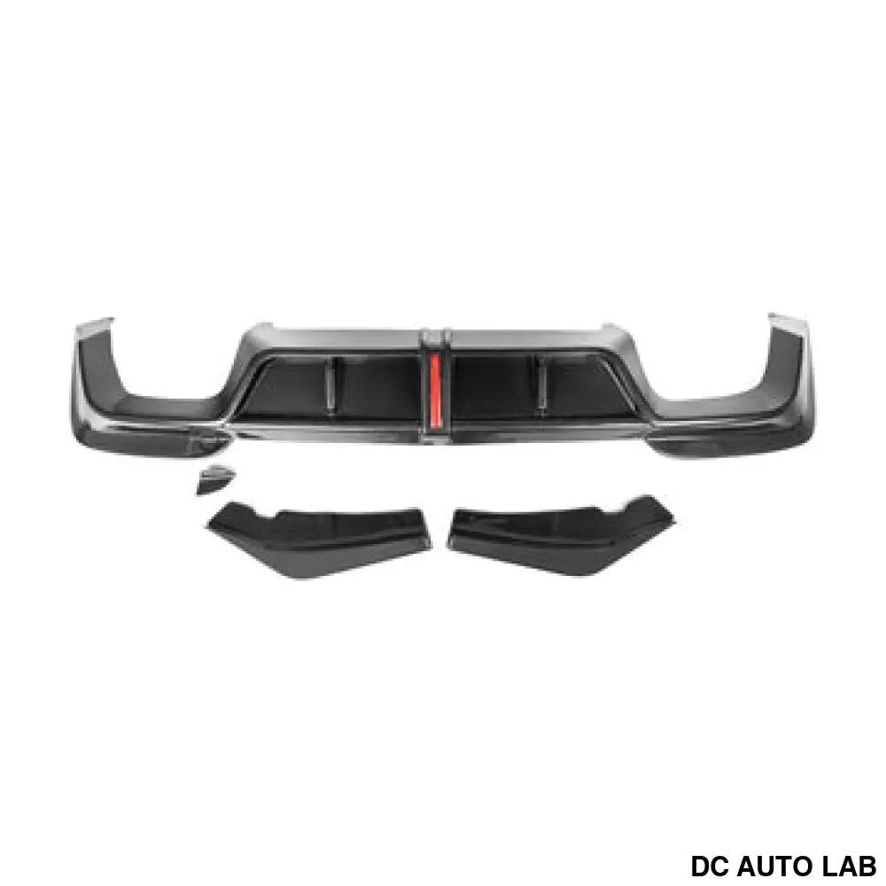 2019-2021 BMW X3M Carbon Fiber 3 Piece Rear Diffuser with LED Brake Light | F97 - Auto Parts