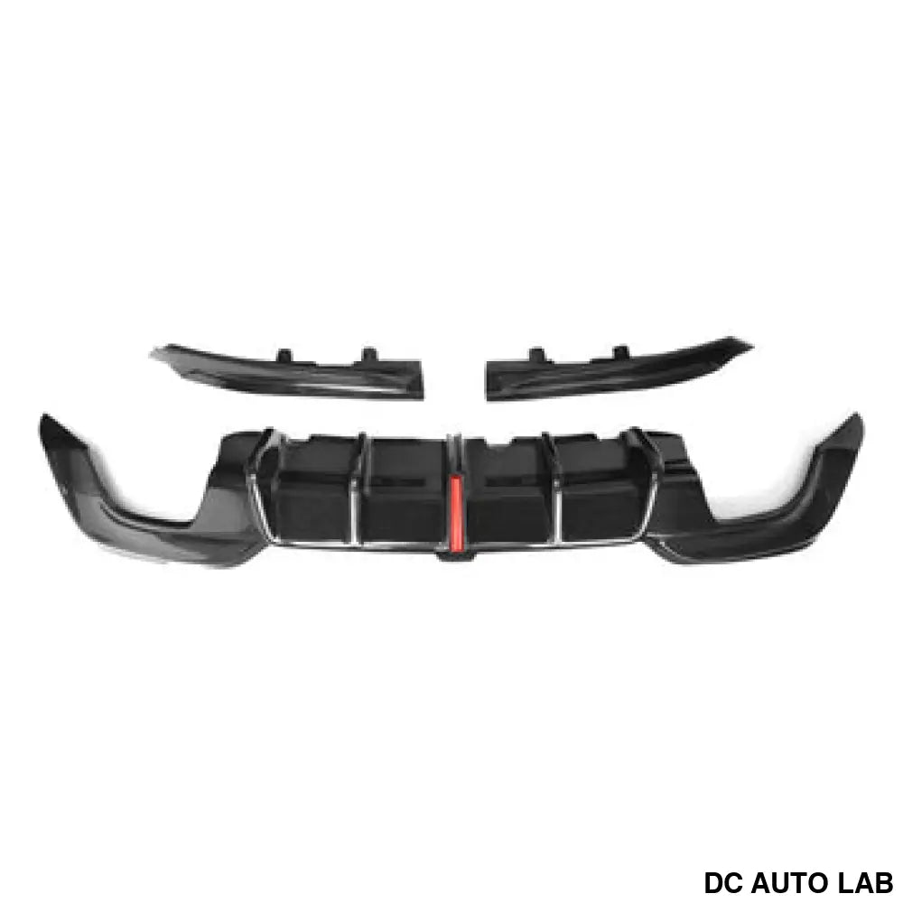 2019-2022 BMW 3-Series KB Style 3 Piece Carbon Fiber Rear Diffuser with LED Brake Light | G20 320i 330i M340i - Auto
