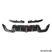 Load image into Gallery viewer, 2019-2022 BMW 3-Series KB Style 3 Piece Carbon Fiber Rear Diffuser with LED Brake Light | G20 320i 330i M340i - Auto