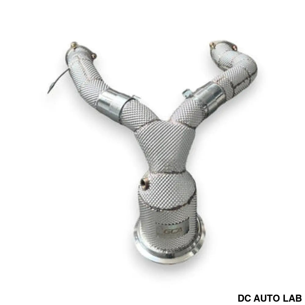 2019+ Audi A6/A7 Downpipe | C8 A6/A7 - Yes Heat Shield / Racing Downpipe (No Cat) - Auto Parts