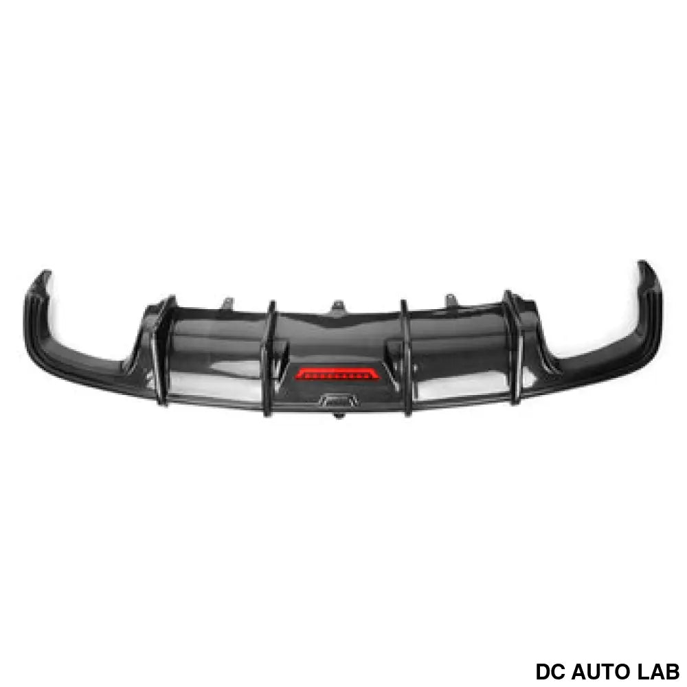 2019+ Audi A6/S6 Carbon Fiber Aggressive KB Style Diffuser with LED Brake Light | C8 A6/S6 - Auto Parts