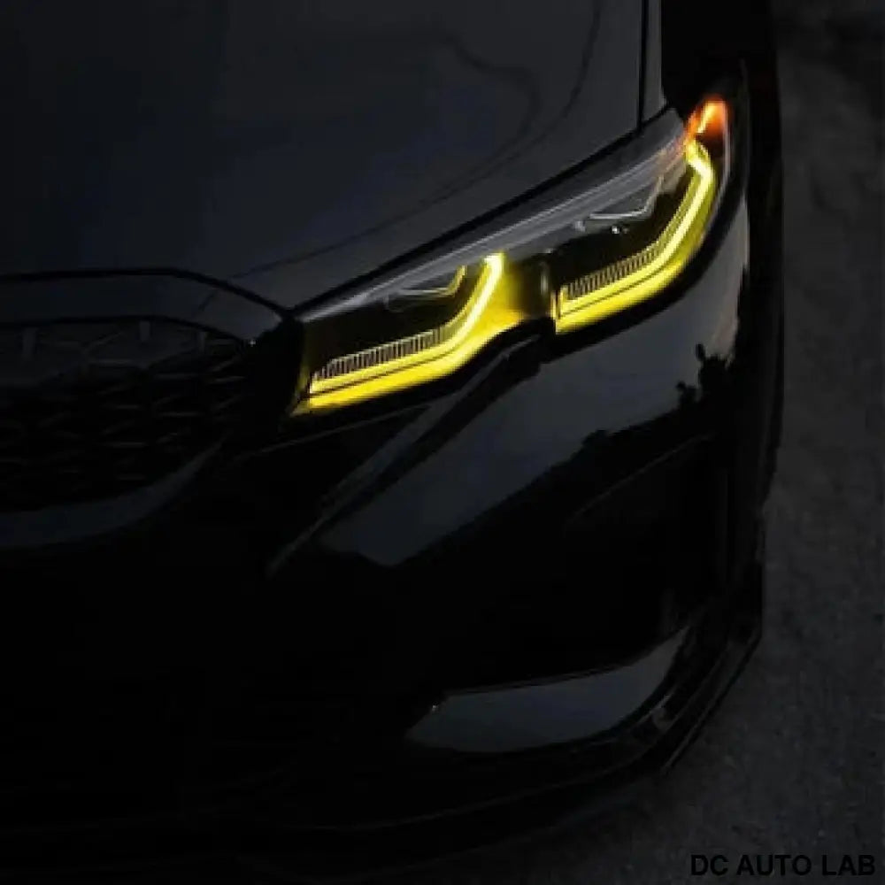 2019+ BMW 3-Series CSL Style Headlights Yellow DRL Modules | G20 - Auto Parts