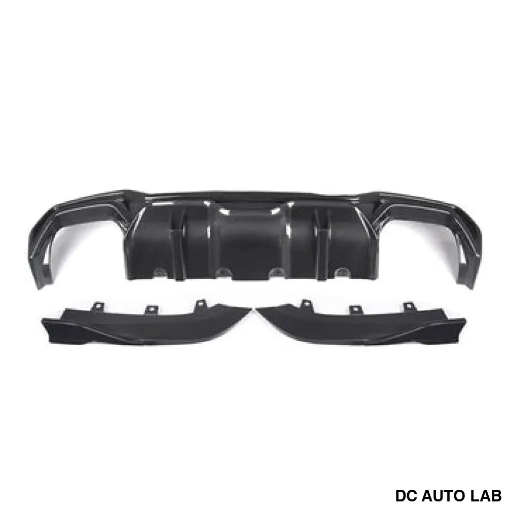 2021+ BMW 4-Series Carbon Fiber S Style 3 Piece Rear Diffuser | G22/G23 - Auto Parts
