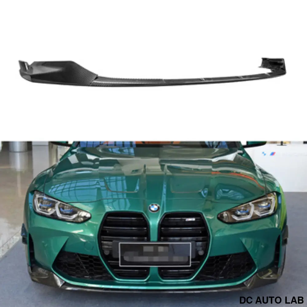 2021+ BMW M3/M4 Carbon Fiber M Performance Style 3 Piece Front Lip | G80/G82/G83 - Auto Parts