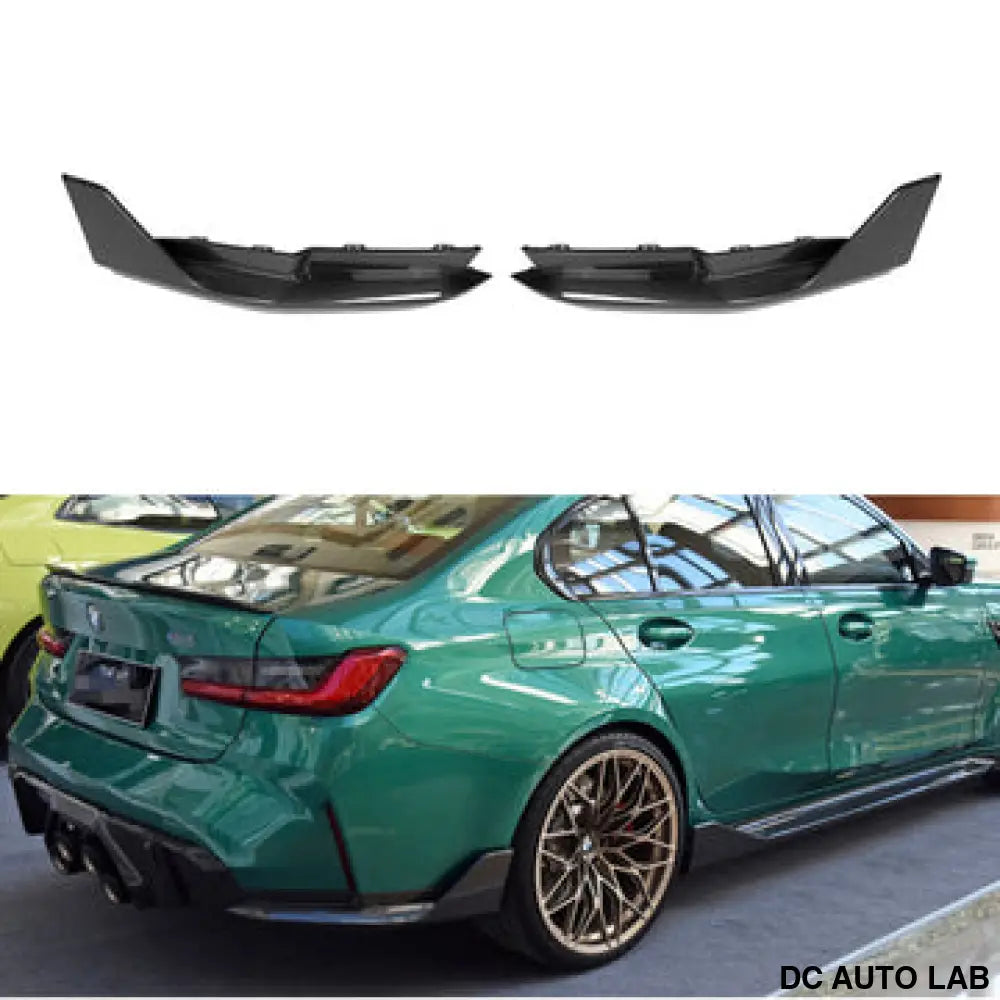 2021+ BMW M3/M4 Carbon Fiber M Performance Style Rear Bumper Splitters | G80/G82/G83 - Auto Parts