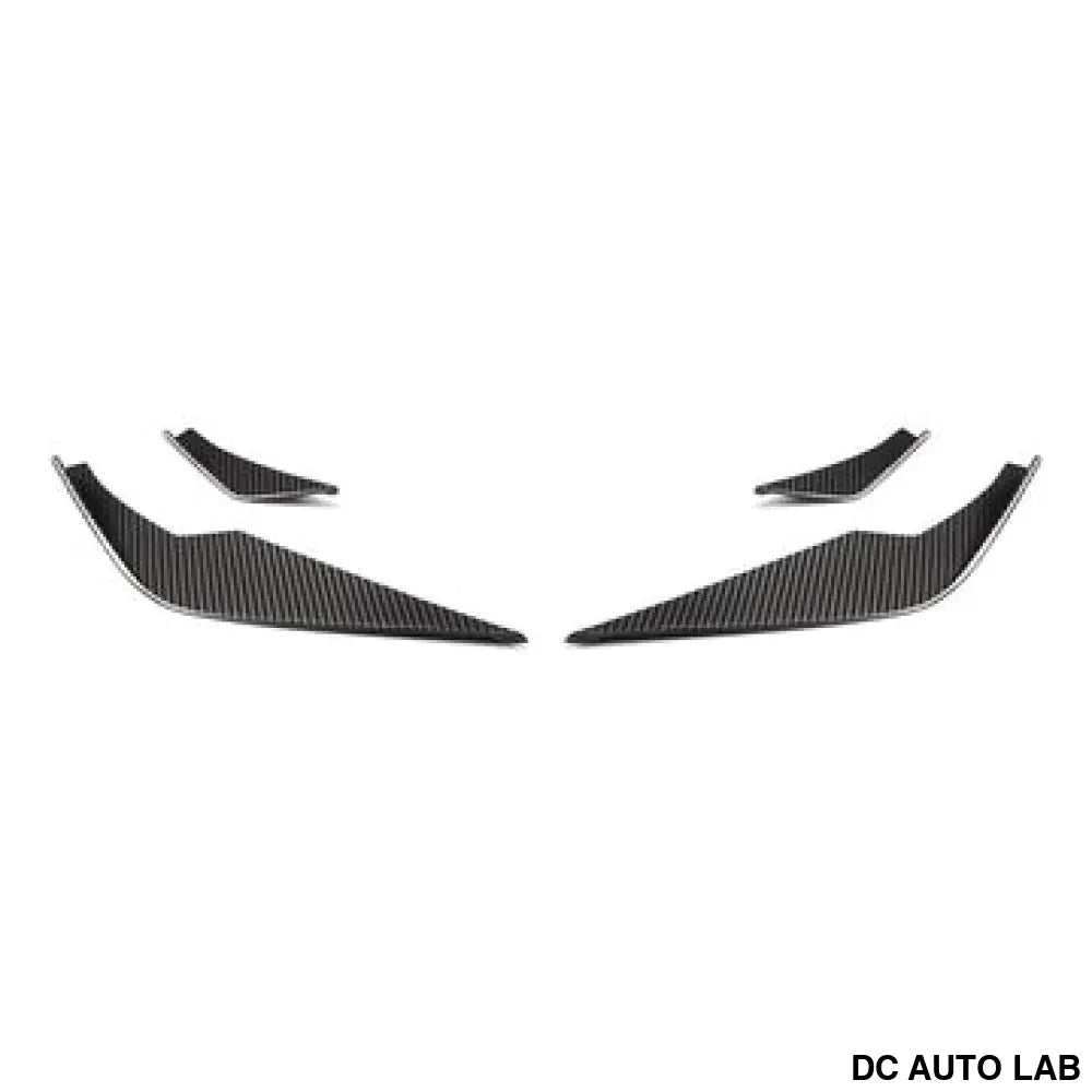 2021+ BMW M3/M4 Carbon Fiber VS Style Front Bumper Canards | G80/G82/G83 - Auto Parts