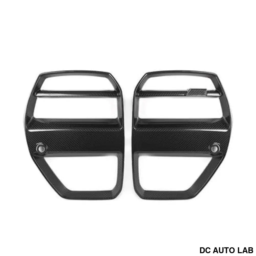 2021+ BMW M3/M4 V Style Carbon Fiber Kidney Grilles | G80/G82/G83 - Auto Parts