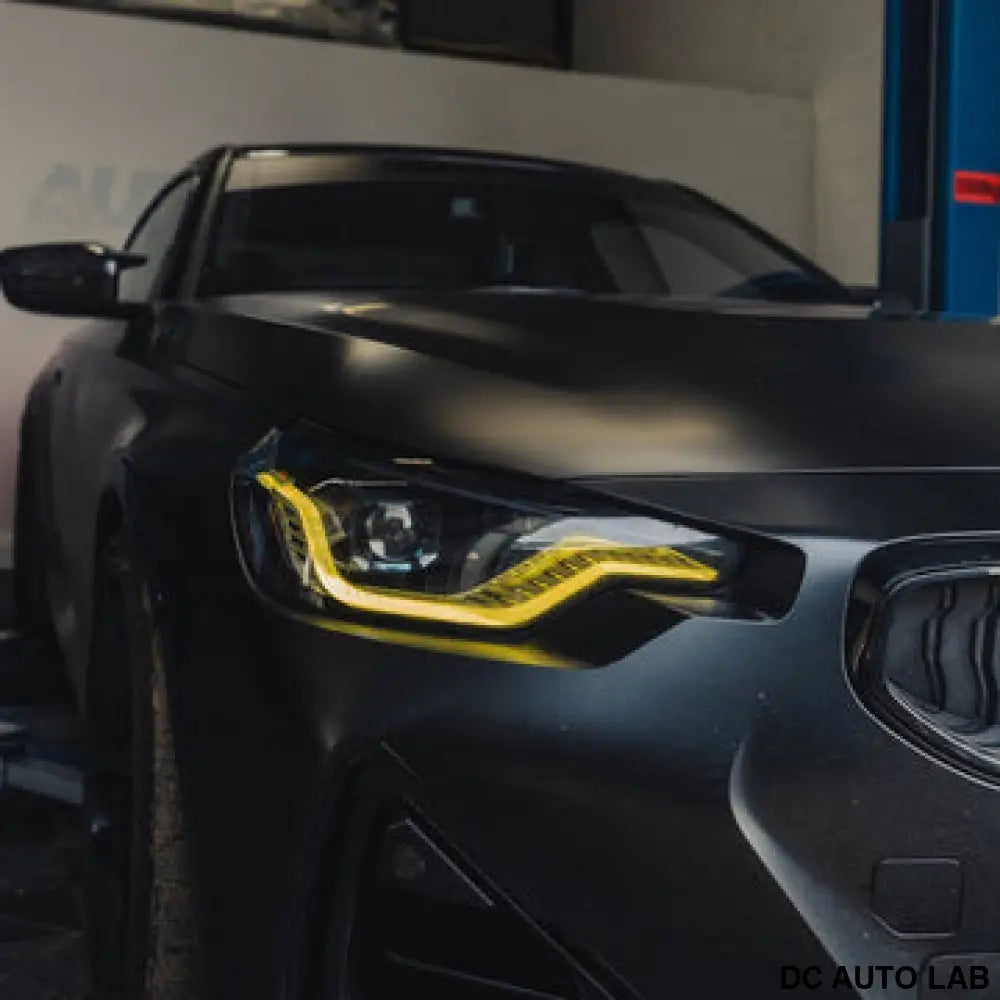2022+ BMW M2/2-Series CSL Style Headlights Yellow DRL Modules | G87/G42 - Auto Parts