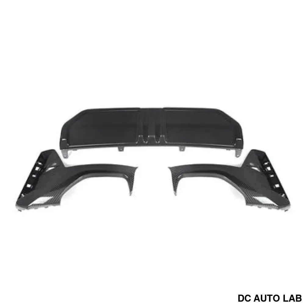 2023+ BMW 3-Series Carbon Fiber Euro M Performance Style 3 Piece Rear Diffuser | G20 LCI - Auto Parts