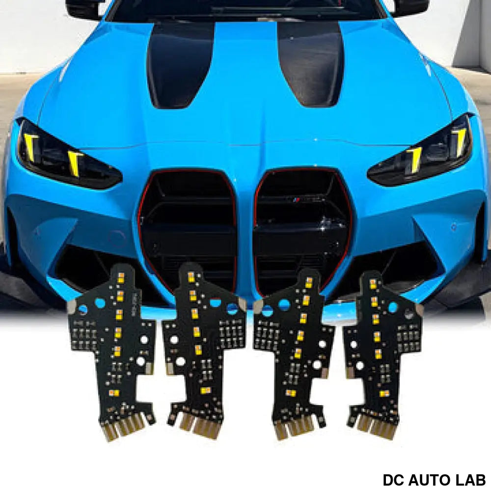 2025+ BMW M3/M4/4-Series CSL Style Headlights Yellow DRL Modules | G80/G82/G83/G22/G23/G26 - Auto Parts