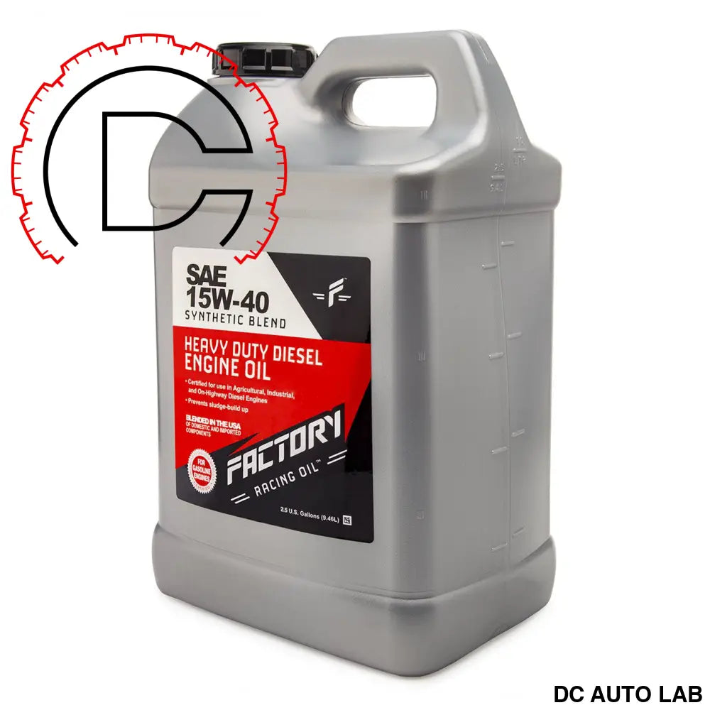 Factory Racing Oil SAE 15W-40 Synthetic Diesel Engine Oil API CK-4 2.5 Gallons - Heavy Duty Diesel