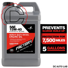 Load image into Gallery viewer, Factory Racing Oil SAE 15W-40 Synthetic Diesel Engine Oil API CK-4 2.5 Gallons - Heavy Duty Diesel