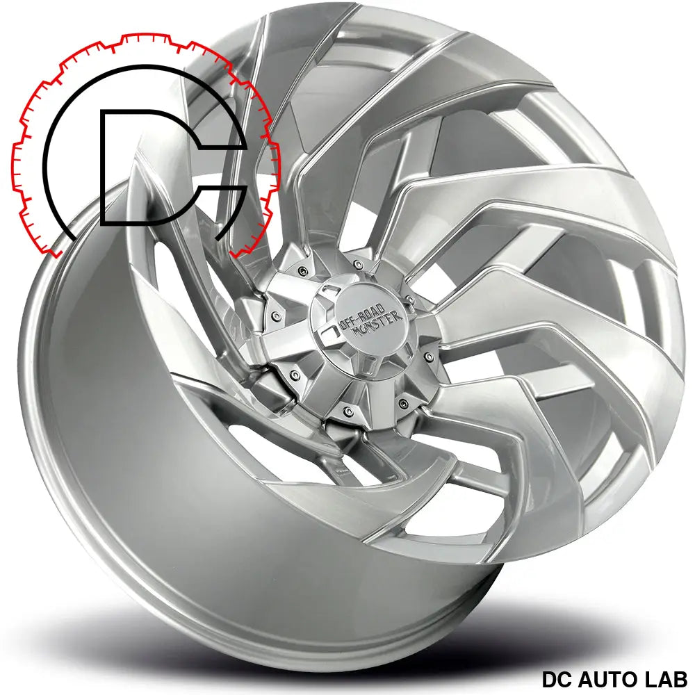 M24 Brushed Face Silver - Automotive Wheel