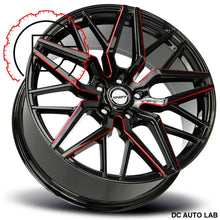 Load image into Gallery viewer, Spring Gloss Black Candy Red Milled - Automotive Wheel