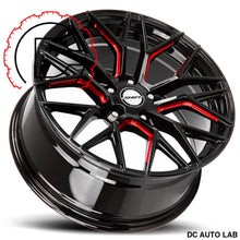 Load image into Gallery viewer, Spring Gloss Black Candy Red Milled - Automotive Wheel